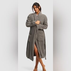 COZY EARTH RIBBED COTTON/BAMBOO ROBE